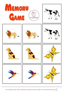 MEMORY Matching BINGO verbs vocabulary autism ABA ESL game Card Game (7 ...