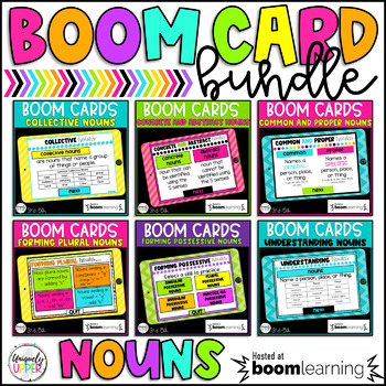 Preview of Nouns Bundle | BOOM Cards | Digital Task Cards