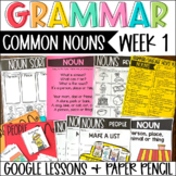 Nouns Common Grammar Language Week 1 Digital & Paper