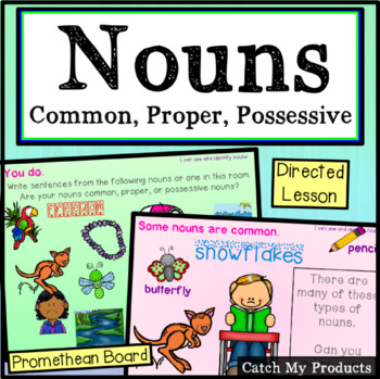 Preview of Common and Proper Nouns for Promethean Board Use