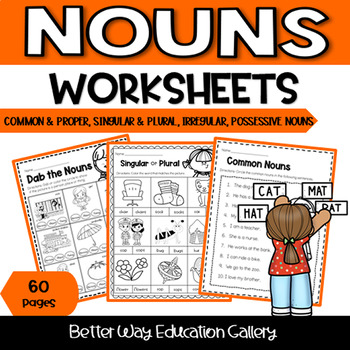 Preview of Common and Proper Nouns Worksheet, Possessive Pronouns, Singular & Plural