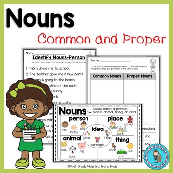 Preview of Nouns Common and Proper