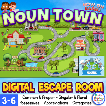 Preview of Nouns Digital Escape Room - Proper, Plural, Possessive, ELA