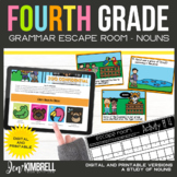 Nouns Escape Room Printable & Digital Activity 4th Grade