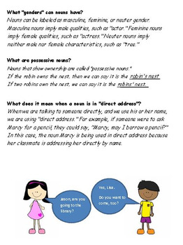 grammar worksheets nouns by rib it resources tpt