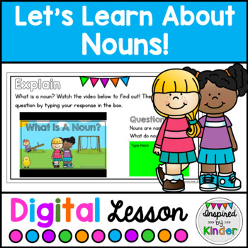 Preview of Nouns | For Google Slides™ | Distance Learning | Kindergarten/First Grade