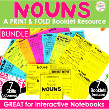 Preview of Nouns Interactive Notebook: Common, Proper, Plural, Irregular Print and Fold