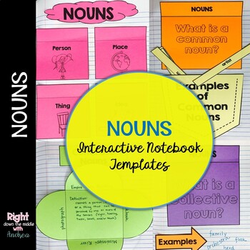 Preview of Nouns Interactive Notebook Templates