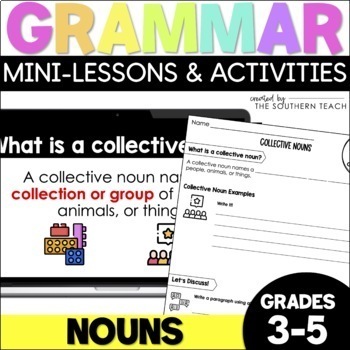 Preview of Nouns Mini-Lesson and Grammar Activities for Grades 3-5
