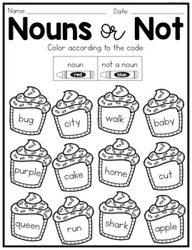 Nouns No Prep Worksheets by Natalie Lynn Kindergarten | TPT