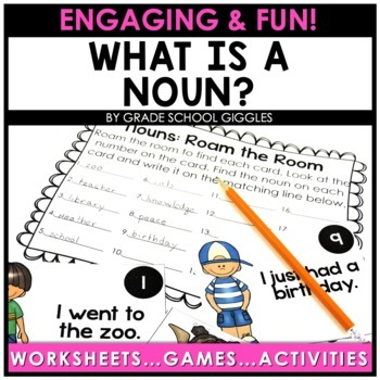 noun worksheets by grade school giggles teachers pay teachers