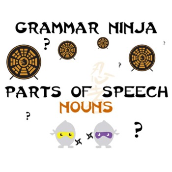 Preview of Nouns - Parts of Speech Review Game PowerPoint - Grammar Ninja is Hilarious