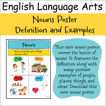 Preview of Nouns Poster - The Language Arts Spot