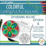 Nouns Review, Colorful Comprehension, Color-By-Number