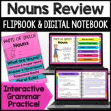 Nouns Review Digital Notebook & Grammar Flipbook