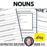 Nouns Review Worksheets including Singular and Plurals for