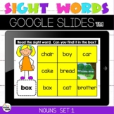 Nouns Sight Words Set 1 Mystery Picture Google Slides™