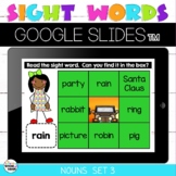 Nouns Sight Words Set 3 Mystery Picture Google Slides™