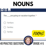 Nouns Singular and Plural Google Forms Self Grading Grade 