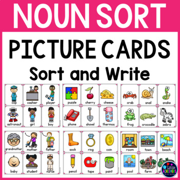 Preview of Nouns Sort With Pictures: Person, Place, Animal or Thing - Common Nouns