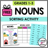 Nouns Sorting Activity Free | Grammar Morning Work | Centers