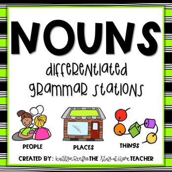 Preview of Nouns Stations for People Places and Things