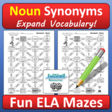 Nouns Synonyms Worksheets ELA Fun Grammar Activities Early