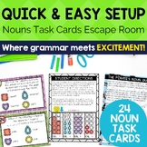 Nouns Task Cards Escape Room | Types of Nouns | Proper and