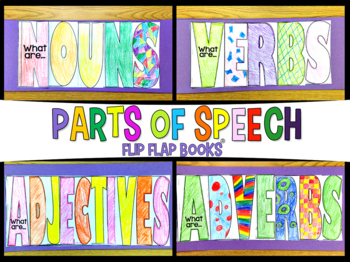 Preview of Parts of Speech Flip Flap Book® | Distance Learning