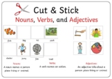Nouns Verbs and Adjectives - Velcro Activity