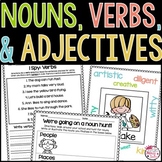 Nouns, Verbs, and Adjectives Worksheets