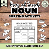 Nouns Worksheet, Nouns Sorting Activity, Grammar, Parts of