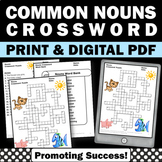 Nouns Parts of Speech Crossword Puzzle Vocabulary Activiti