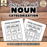 Nouns Worksheet, Parts of Speech, Sorting Person Place Thi
