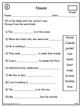 Nouns - Worksheets by Aleli | TPT