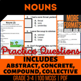 Nouns Worksheets Includes Abstract Concrete Compound Collective 3rd 4th Grade