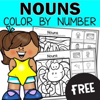 Preview of Nouns Worksheets for 1st and 2nd Grade | No Prep Morning Work or Busy Work