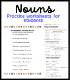 Nouns Worksheets for Grades 1-3: A Time-Filling Resource
