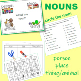 Nouns and Action Verbs  Worksheets