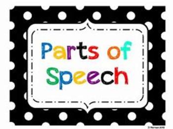 Preview of 8 Parts of Speech