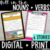 Nouns and Verbs Fill-in-the-Blank Activities For Subject-V