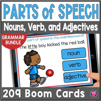 Preview of Nouns and Verbs Grammar and Language Practice DIGITAL Parts of Speech BUNDLE