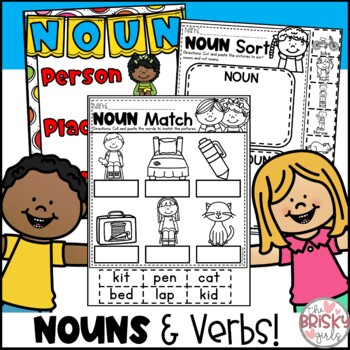 Nouns and Verbs Kindergarten by The Brisky Girls | TpT