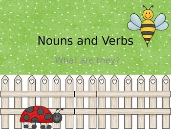 Preview of Nouns and Verbs Power Point