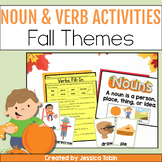 Fall Nouns and Verbs Worksheets and Centers - Fall Grammar