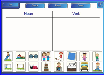 Preview of Nouns and Verbs Smartboard