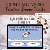 Nouns and Verbs Winter Boom Cards