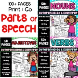 Nouns and Verbs Worksheets Posters Practice