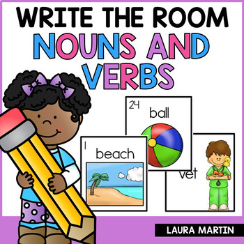 Preview of Nouns and Verbs Write the Room - Nouns Word Sort - Nouns SCOOT - Parts of Speech
