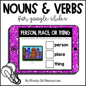 Preview of Nouns and Verbs for Google Slides